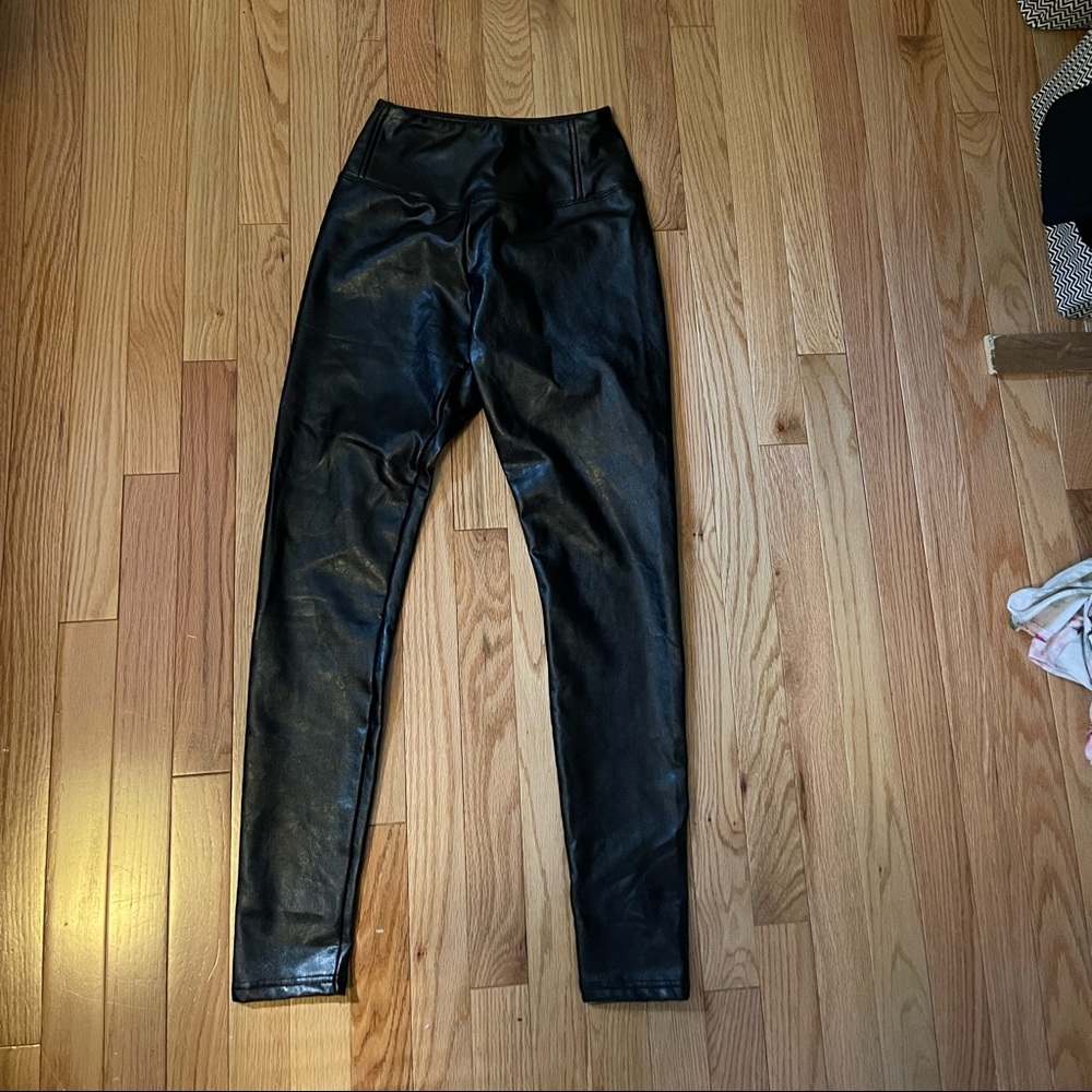 Faux leather leggings